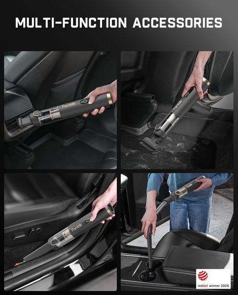 Автомобільний пилосос Fanttik Slim V10 Apex 4-в-1 19000Pa з LED-дисплеєм, функцією видування, накачування та USB-C заряджання Slim V10 Apex фото