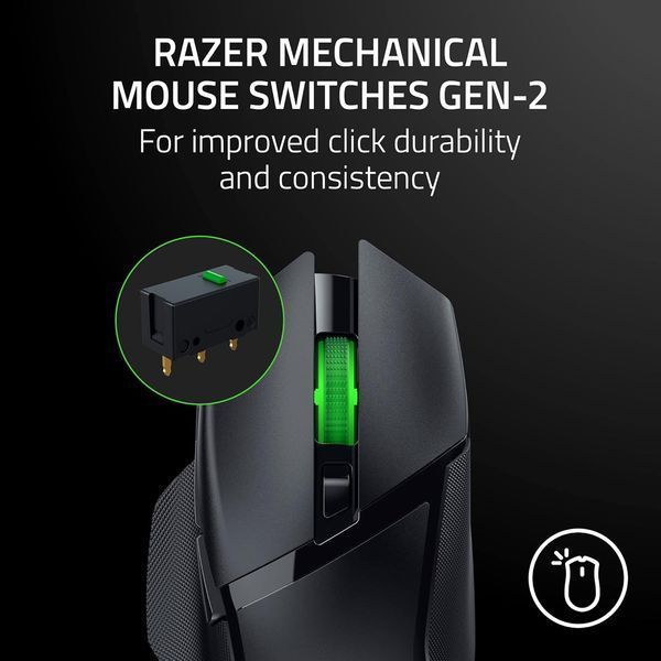 Миша Razer Basilisk V3 X Hyperspeed Bluetooth/Wireless Black (RZ01-04870100-R3G1) RZ01-04870100-R3G1 фото