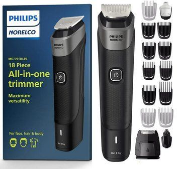 Універсальний триммер Philips Multigroom 5000 версія 2023 року з 18 позиціями (з насадкою для гоління) USB-заряджання MG5900/49 фото