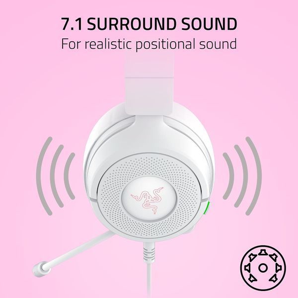 Игровые наушники Razer Kraken Kitty V3 X White (RZ04-05350300-R3M1) RZ04-05350300-R3M1 фото