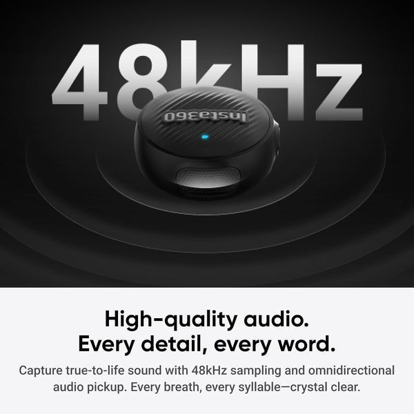 Мікрофонна радіосистема Insta360 Mic Air (1 TX + 1 RX) Mic Air (1 TX + 1 RX) CINSABWA фото
