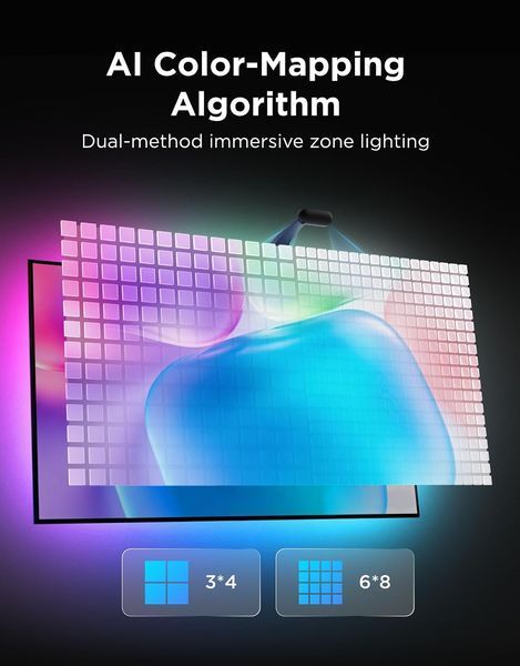 Підсвітка для телевізора Govee TV Backlight 3 RGBIC (55&ndash;65") з подвійною 4 МП камерою синхронізації (H2A40) H2A40311 фото